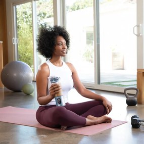 Blender portabil Ninja Blast BC151EUNV, 7,4 W, 530 ml, 6 lame din otel, Zdrobire gheata, Pana la 10 cicluri, Fara BPA, USB-C, Albastru