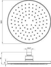 BORO Dispersor fix - rotund - finisaj negru NER_N39K