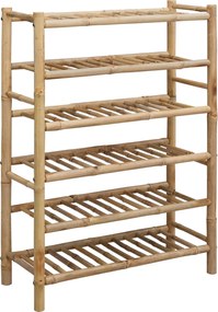 vidaXL Raft pentru încălțăminte cu raft natural 68 x 28 x 96 cm Bambus