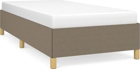 vidaXL Cadru de pat fără saltea, gri taupe, 100x200 cm, textil