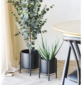 Ghivece decorative 2 buc. din metal ø 25 cm Svarta – House Nordic