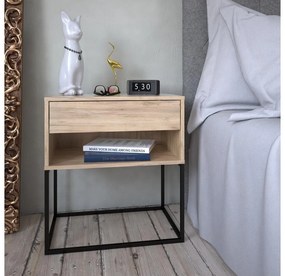 Noptieră Autor (stejar artisan + negru) . 1116236