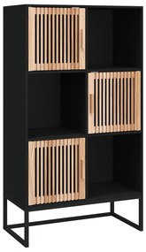 352137 vidaXL Dulap înalt, negru, 70x35x125 cm, lemn prelucrat