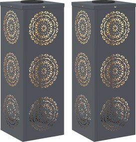 vidaXL Lumină LED Solară pentru Alei 2 pcs Antracit