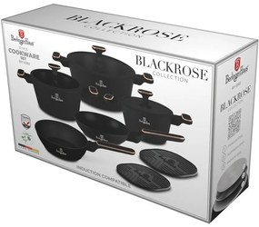 BerlingerHaus Set de vase cu suprafață din titan Black Rose, 10 piese