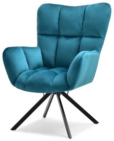 Fotoliu Kikino X (turcoaz + negru). Promo -8%. 1110137
