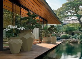 Ghiveci plante design decorativ modern exterior/interior ORIGAMI HANAMI 92x92x120cm