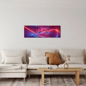 Tablou cu abstracție modernă (cu ceas) (90x30 cm)