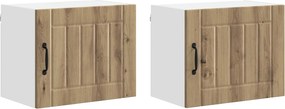 vidaXL Dulap de bucătărie 2 pcs Stejar Artizanal 50 x 31 x 40 cm