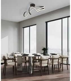 Plafoniera neagra LED 4000K SWIRL