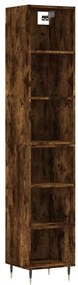 3189810 vidaXL Dulap înalt, stejar fumuriu, 34,5x32,5x180 cm, lemn prelucrat
