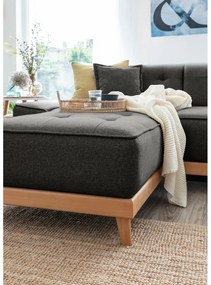 Canapea extensibilă în formă de "U" cu șezlong pe partea dreaptă Miuform Dazzling Daisy, gri închis