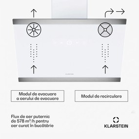 Klarstein Hota FlashLine, A++, 578 m³/h, 3 niveluri, tactilă, silențioasă
