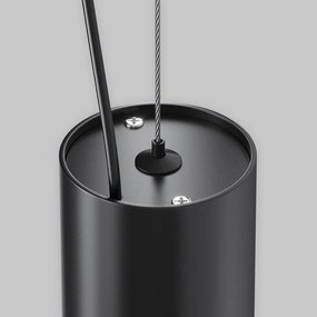 Pendul LED iluminat design tehnic Efir D-7,5cm 15W negru