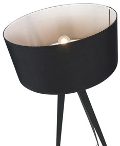 Lampa de podea neagra moderna cu abajur negru - Ilse