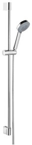 Set de duș argintiu lucios din oțel inoxidabil 98 cm cu duș de mână/cu suport glisant Amy – Sapho