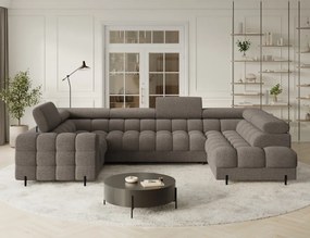 Colțar extensibil, cu spatiu pentru depozitare, 346x205x93 cm, Fectory RT, Eltap (Culoare: Alb / Royal 01)