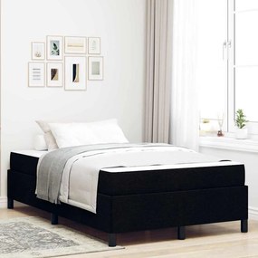 vidaXL Pat cu arcuri Negru, Negru 120 x 200 cm