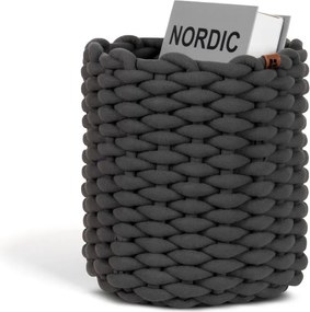 Coș de depozitare din material textil ø 25x25 cm Peach Skin Round M – Bigso