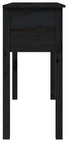 Masa consola, negru, 100x35x75 cm, lemn masiv de pin 1, Negru, 100 x 35 x 75 cm
