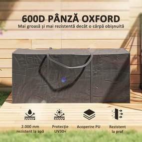 Outsunny Sac Grădină 720L Impermeabil Negru | Aosom Romania
