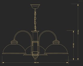 Lustra design clasic realizata manual Lido, 3L