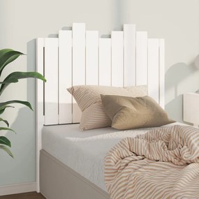 818451 vidaXL Tăblie de pat, alb, 96x4x110 cm, lemn masiv de pin