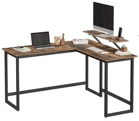 Birou de colț SOLEA maro/negru