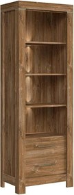 Biblioteca GENT, stejar, PAL, cu iluminare LED, 68x42x201 cm