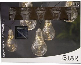 Șirag luminos solar LED pentru exterior Star Trading Glow, alb, lungime 1,9 m