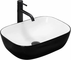 Lavoar alb/negru Rea Belinda Black Edge 47 cm