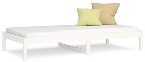 832664 vidaXL Pat de zi, alb, 80x200 cm, lemn masiv de pin