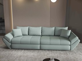 Canapea extensibilă dumonde cu ladă de depozitare si sezut confortabil din spuma high-density, Loana Enjoy Mint 300x100 cm