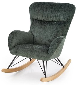 Fotoliu tip balansoar Castro stofa verde H92 cm
