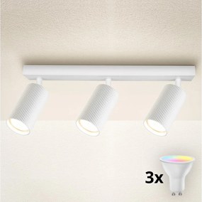 Brilagi - Spot LED RGBW reglabil SELE MODERN, 3x GU10/6W/230V, alb