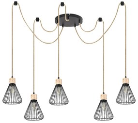 Rabalux Farfalle lampă suspendată 5x40 W negru 3150