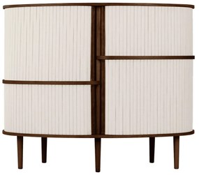 Dulap maro-bej cu aspect de lemn de stejar cu ușă glisantă 120x100x50 cm Audacious – UMAGE