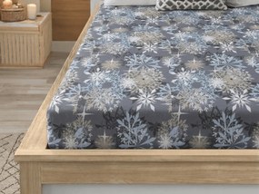 Cearsaf din microfibra SNOWFLAKE modrosede 180x200 cm