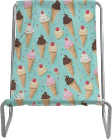 Sezlong de plaja pliabil SAND ICE CREAM, colorat