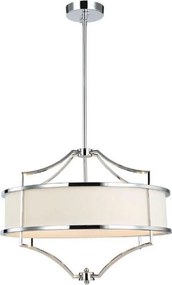 Open Design OR80919 - Lustră pe tijă STESSO 4xE27/15W/230V Ø 55 cm crom/alb lucios