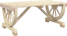 vidaXL Măsuță de cafea de grădină, 90x50x40 cm, lemn masiv de brad