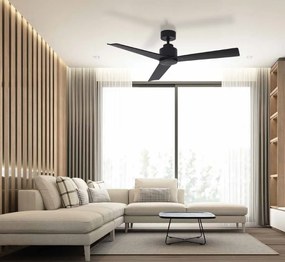 Ventilator de tavan cu telecomanda Mira lemn negru
