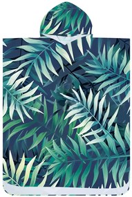 Poncho prosop de plaja BORNEO albastru inchis 80x145 cm