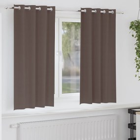 vidaXL Perdele cu perdele 2 pcs Maro închis 175 x 140 cm Poliester