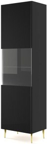 Vitrină 1DS Rowanna (Negru + Auriu). 1125028
