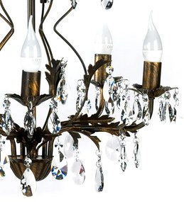 Lustră pe lanț TERESA 5xE14/6W/230V bronz ONLI