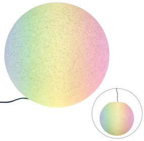 Lampă de exterior inteligentă gri 56 cm IP65 inclusiv LED - Nura