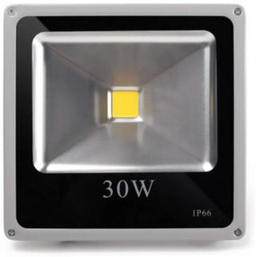 Proiector LED exterior si interior IP 66 Slim, 30W, Gri+negru