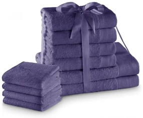 Prosoape de baie mov 10 buc. din bumbac din frotir Amari – Restilo