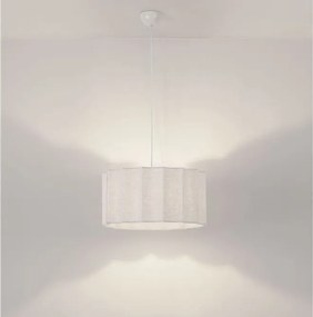 Lustra suspendata cu abajur alb Alve